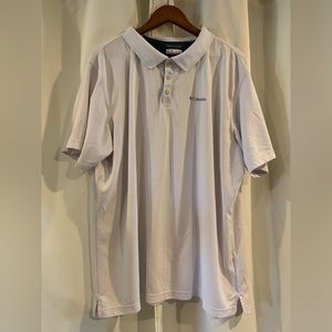 Columbia Mens XXL 2XL OmniShade Short Sleeve Polo‎ White